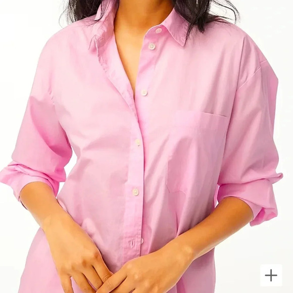 I. Crew - Women’s Relaxed button-up shirt, Pink, Size Small - Picture 1 of 9